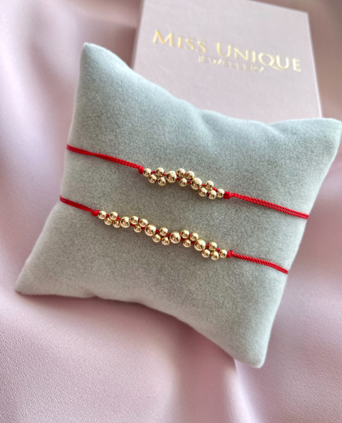 Bransoletka GOLDEN DROPS MINI czerwona