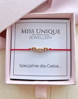 Bransoletka GOLDEN DROPS MINI czerwona