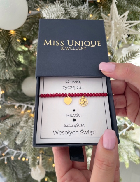 WYJĄTKOWE SYMBOLE - Stwórz własną bransoletkę CZERWONA