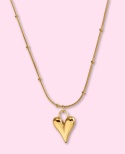 Delikatny łańcuszek z serduszkiem ze stali
