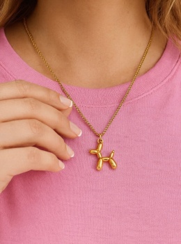 Naszyjnik z Balonowym Pieskiem ze stali